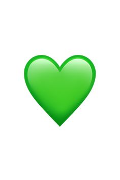 a green heart on a white background