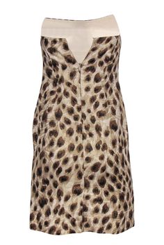 Go sparkly and safari chic with this Escada frock! The classic sheath dress is given a fierce upgrade with a luxe leopard print design adorned with tons of glitzy sparkles. Perfect for party princesses who love their animal print! Roar into your next soiree in style when you pair this beauty with strappy stilettos and gold jewelry. Size 6 (DE 36) Shell: 90% Linen, 10% Polyester Lining: 100% Viscose Concealed back zipper Lined Sheath silhouette Sweetheart neckline Strapless Boning in bust Bust 28 Strapless Sheath Dress, Classic Sheath Dress, Safari Chic, French Girl Chic, Strappy Stilettos, Chic Shop, Buy Shoes Online, Fashion Group, French Girl