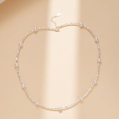 materials: 925 Sterling Silver materials: 925 Sterling Silver with high quality imitation pearls Chain Length: 40cm+5cm Pearl Jewlery, Layered Chains, Star Ring, Pearl Chain, Sterling Silver Bead, Jewelry Trends, Earring Necklace, Silver Beads, Chain Length