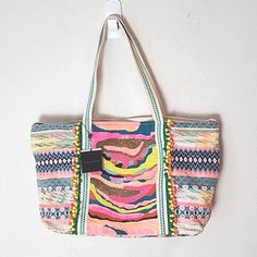 I Have Too Many Bags! Please Take This Gorgeous Handmade Beaded Tote Off My Hands. Perfect For Spring Or Summer Parties Or The Beach. Comes From A Non-Smoking Home. Made In India. America And Beyond Bags, Summer Pink Beaded Bag, Summer Pink Beaded Shoulder Bag, Pink Beaded Tote Bag, Pink Embroidered Shoulder Bag For Shopping, Pink Embroidered Beach Bag, Pink Beaded Bags For Daily Use, Spring Multicolor Beaded Bag, Beaded Multicolor Bags For Shopping