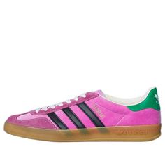 adidas originals x Gucci Gazelle 'Pink' 707848-9STUO-5960 Gucci Custom Sneakers With Rubber Sole For Streetwear, Gucci Low-top Custom Sneakers For Streetwear, Sporty Custom Pink Sneakers For Spring, Gucci Sneakers With Vulcanized Sole For Streetwear, Gucci Vulcanized Sole Sneakers For Streetwear, Gucci High-top Sneakers With Vulcanized Sole, Gucci Lace-up Sneakers For Streetwear, Pink Custom Sneakers For Spring Sports, Pink Gucci Sneakers With Rubber Sole