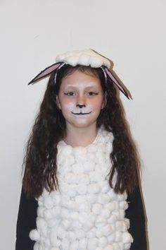 Sheep Halloween Makeup, Sheep Costume Makeup, Sheep Makeup Halloween, Lamb Makeup Halloween, Sheep Face Paint, Sheep Costume Women, Sheep Makeup, Diy Sheep Costume, Sheep Costume