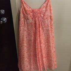 Great Vacation Dress From Juicy Couture! Flowy And Light. Zips On Side. Ties In The Back. Adjustable Straps. Never Worn. Orange Sleeveless Beachwear Sundress, Orange Sleeveless Sundress For Beachwear, Sleeveless Orange Sundress For Beachwear, Coral Beach Dress For Summer, Orange V-neck Summer Beach Dress, Coral Summer Vacation Dresses, Coral Summer Beach Dress, Orange Sleeveless Beach Dress, Peach Sleeveless Beach Sundress