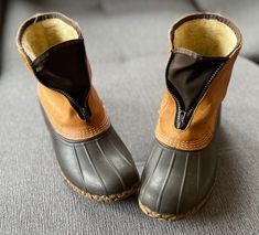 Used Great Condition, Single Owner.  Still Retains Waterproof Capability. Recommend You're Personal Preference Regular Boot Sealant Or Waxes Regardless.  Sherpa Lined Interior, With A Duck Leather Exterior. MPN-206030, 06009, 011012 They Are Size Men's 9 US Vintage Ll Bean, Bean Boots, A Duck, Mens Shoes Boots, Sherpa Lined, Ll Bean, Boots Men, Front Zipper, Shoes Mens