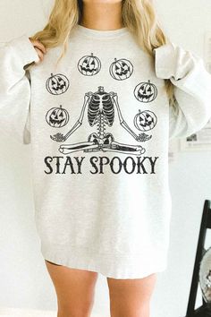 "This Cute and Comfy Halloween Sweatshirt its the perfect addition to your fall weather or Halloween event Skeleton Lovers. it's fall yall, pumpkin spice shirt, cute fall shirt, pumpkin shirt, ghost and skeleton sweatshirt womens fall shirt, fall sweatshirt, womens fall sweatshirt and spooky sweatshirt. * Q U I C K * F A C T S * ♥️ 100% Soft cotton ♥️Design is high quality digital print ♥️ Wash and dry normally. Do not iron directly on the print. * S I Z I N G * ♥️ Sizing is unisex so runs like Skeleton Lovers, Skeleton Sweatshirt, Cute Fall Shirt, Feminism Shirt, Pumpkin Spice Shirt, Fall Shirts Women