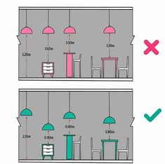 two different rooms with tables and chairs, one is in the same room as the other