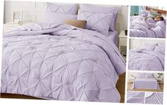 a collage of photos showing different types of bedspreads and comforter sets