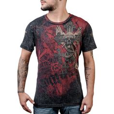 Resurrection Tee Wornstar Clothing, Skull Wings, Mens Crosses, Rocker Style, Men's Collection, Mens Tees, Rocker, Mens Graphic Tshirt, Mens Tshirts