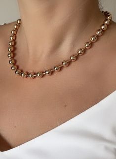 Necklace can be used 18-19.5 inch. It is very LIGHT because the best quality material is used in our products. It’s elegant appearance is made by jewelry. Condition: Brand New *Color: gold *Size; OS *18k gold filled Has rhodium finish for extra shine and also extra protection *Quantity: one piece *100 % lead and nickel free *100 % hypoallergenic *Will not tarnish or fade Elegant Yellow Gold Jewelry With Round Beads, Gold Plated Round Beads Jewelry For Formal Events, Gold Plated Round Beads Jewelry For Formal Occasions, Classic Polished Beads Jewelry For Formal Occasions, Gold Plated Jewelry With Round Beads For Formal Occasions, Formal Gold Plated Jewelry With Round Beads, Formal Gold Plated Jewelry, Classic Gold Beaded Jewelry, Formal Round Jewelry With Gold Beads