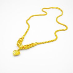 This Shop has a Special Free Gift (Chain) for Every Order. 😊🙏Item including :1 x NecklaceFor:  Women, GirlType:  GOLD PLATED over Brass, Nickel free Purity:  96.5%Surface:  Shiny & CarvedLength:  ~ 18 inchesWeight:  ~ 15 gramsColor:  Yellow Gold  ( slightly +/- from photo )Handmade from Thailand. 🇹🇭🇹🇭Thai gold plating technic really solid and stunning look. Rewarding your life from hard working, match up your dress, bridesmaid wedding engagement or a gift to someone special for you. Th Gold Heart Pendant Chain Necklace For Wedding, Gold Chain Necklace With Heart Pendant For Wedding, Yellow 22k Gold Necklaces For Anniversary, 22k Gold Chain Necklace For Wedding, Yellow Gold Plated Necklaces For Anniversary, Gold Heart-shaped Chain Necklace For Wedding, Gold Heart Chain Necklace For Wedding, Gold Bridal Necklace As A Gift, 22k Yellow Gold Chain Necklace For Wedding