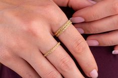 Our twist chain ring is made of 14k solid gold and is a minimalist and elegant band chain link that can accompany you for a day. Thanks to its style, you can combine it with different rings. The thickness is 2.27 mm. When you think of it as a gift for your loved ones, it will be a great gift choice. Our gold minimalist ring makes you happy for your loved ones on their birthdays, graduations, anniversaries, mother's day, or Valentine's day. 🎁 If you want, you can add a gift note for your loved o Elegant 14k Gold Cable Chain Ring, Elegant Chain Ring As Gift, Elegant Everyday Tarnish Resistant Chain Ring, Modern Adjustable Yellow Gold Chain Ring, Minimalist Yellow Gold Infinity Ring, Minimalist Gold Sterling Silver Chain Ring, Elegant Stackable 14k Gold Hypoallergenic Rings, Minimalist Sterling Silver Chain Ring, Tarnish Resistant, Minimalist Sterling Silver Tarnish Resistant Chain Ring