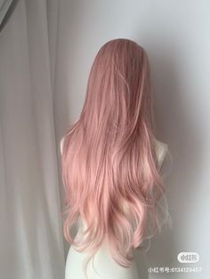 Light Pink Hair Pale Skin, Colourful Hair Aesthetic, Crystal Pink Hair, Light Pink Long Hair, Milk Tea Pink Hair Color, Best Hair Colours For Pale Skin, Dusky Pink Hair, Milk Pink Hair, Long Pastel Pink Hair