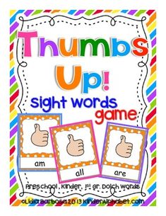 the thumbs up sight words game