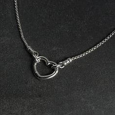 This sterling silver box chain necklace features a secure front closing open heart clasp, perfect for everyday wear. Its minimalist design and high-quality construction makes it a great choice for both formal and casual occasions. Details: Chain: Solid Sterling Silver rounded box chain, 1.8mm width Clasp: Solid sterling silver open heart hinged push clasp, 13.5mm, front closure Lengths: 16” to 36” choose your length in the drop down menu Shipping: Free shipping in the USA Ready to ship within on Silver Heart-shaped Cable Chain Necklace, Silver Open Heart Chain Necklace, Everyday Heart Pendant Box Chain Jewelry, Silver Everyday Chain Necklace With Heart Charm, Heart-shaped Sterling Silver Chain Necklace, Everyday Open Heart Chain Necklace, Everyday Heart Shaped Box Chain Necklace, Everyday Heart-shaped Box Chain Necklace, Everyday Sterling Silver Chain Necklace With Heart Charm