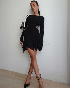 Black Long Sleeve Cut Out Mini Dress | Cordelia – motelrocks-com-us A Line Mini Dress, Mini Dress Outfit, Cut Out Mini Dress, Motel Rocks, Bandeau Dress, Next Clothes, Long Sleeve Bodycon, Long Sleeve Bodycon Dress, Long Sleeve Midi Dress