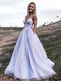 Silhouette:?A Line Waist: Natural Sleeve Length: Sleeveless Shown Color:?Purple Built-In Bra: Yes Violet Purple Prom Dresses, Prom Dresses Light Purple, Pretty Prom Dresses Long, Purple Grad Dresses, Periwinkle Prom Dress, Sweet 16 Dresses Long, Purple Prom Dress Long, Prom Desses