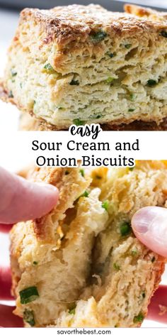 These sour cream and onion biscuits are savory, rich and tender, with a slight tanginess from the sour cream. We put a spin on our buttery sour cream biscuits recipe and added onion and cheese for a flavor combo that sings!