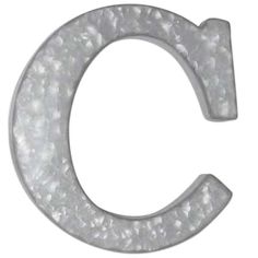 the letter c is made out of metal