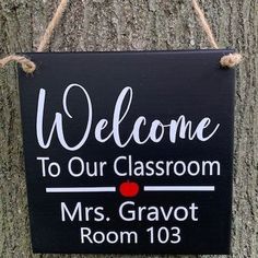 Welcome classroom sign customer name and room number teacher gift decor Red Black And White Classroom Decor, Welcome To Our Classroom, Patriotic Classroom, Teacher Welcome Signs, Classroom Door Signs, Teacher Door Signs, Teacher Door, Vinyl Doors, Teacher Doors