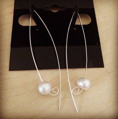 Whether you're out and about or dressing up, these silver and freshwater pearl dangles will be sure to make your day! No outfit too formal or casual. Make the most of your look! Elegant Summer Wedding Pearl Earrings, Elegant Pearl Earrings For Summer, Elegant White Pearl Earrings For Summer, Elegant Summer Pearl Earrings, Chic Silver Pearl Earrings For Party, Chic Silver Pearl Earrings, Elegant Silver Pearl Earrings For Summer, Chic Silver Pearl Earrings For Wedding, Elegant Summer Formal Earrings