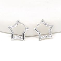 "❤️Wish & Bliss Special Offer❤️ ▪️All Item 10% OFF ▪️Free Shipping Over $35 (USA domestic only) [Sterling Silver Star Huggie Hoop Earring] : Featuring a pair of star shaped huggie hoop earrings. With these baubles, your wardrobe can be unique and trendy. Wish & Bliss jewelry is timeless, you can enjoy every day. Each piece is imbued with our artistic sense, inspiration and passion. Wish yourself or a loved one bliss with meaningful pieces.☻ ♦Sold in Single (ONE earring) or A Pair. ♦[MATE Star Earrings Silver, Earring Star, Star Hoop Earrings, Earring Minimalist, Aesthetic Earrings, Huggie Earrings Silver, Minimalist Earring, Lightning Bolt Earrings, Huggie Earring