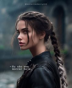 a woman with braids in her hair and a quote from the movie resident evil