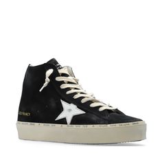 Golden Goose Deluxe Brand - Black Suede Hi Francy Zip High Top Sneaker - Size 39 Or 8.5 - Nwt 100% Suede Leather, 100% Rubber Made In Italy Designer Model Number: Gwf00700f006181 Designer Colour: 5057 Black Leather High-top Sneakers For Spring, Golden Goose Black, Shoes Golden Goose, Golden Goose Deluxe Brand, High Top Sneaker, Golden Goose, Womens Shoes Sneakers, Black Suede, High Top