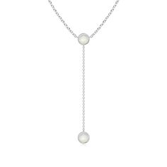 This lariat style necklace designed in 14k white gold is high on sophisticated elegance. The two round moonstones are bezel-set and linked together by a cable chain, exhibiting a simple but alluring design. Lariat Style Necklace, Necklace Shop, Moonstone Necklace, Style Necklace, Moon Stone, The Two, Bezel Setting, Necklace Designs, Cable Chain