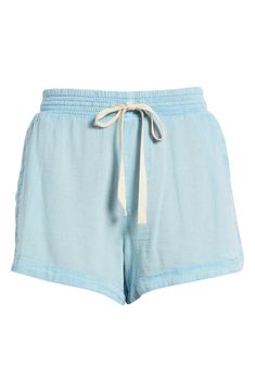 A smocked waistband tops these comfy, weekend-ready shorts cut from softly crinkled cotton. 2 1/2" inseam; 28" leg opening; 10 3/4" front rise; 14" back rise (size Medium) Elastic/drawstring waist Front slant pockets; back patch pockets 100% cotton Machine wash, dry flat Imported BP. Surf Shorts, Back Patch, Short Cuts, Rip Curl, Drawstring Waist, Patch Pocket, Surfing, Nordstrom, Size Medium