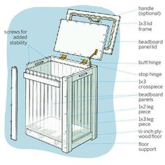 the parts of a baby crib with instructions on how to put them in it