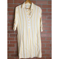 Features: Nwt Max Studio Women's Striped Shirt Dress Collared Long Sleeve Pockets Button Closure Dress Spring, Summer Striped Size: Womens S Approx Measurements: Armpit To Armpit 20.5 In / 52 Cm Shoulder To Bottom 38.5 In / 98 Cm Condition: New With Tags Casual Long Sleeve Yellow Shirt Dress, Casual Yellow Long Sleeve Shirt Dress, Yellow Shirt Dress For Summer Daywear, Yellow Relaxed Fit V-neck Dress, Yellow V-neck Relaxed Fit Dress, Yellow Long Sleeve Shirt Dress For Summer, Casual Yellow Shirt Dress For Summer, Yellow Short Sleeve Shirt Dress For Daywear, Fitted Yellow Shirt Dress For Summer