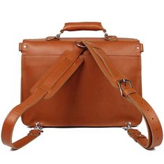 Vintage Leather Briefcase Backpack Convertible Classic Satchel For Travel Shaped As Backpack, Classic Travel Satchel Shaped As Backpack, Classic Travel Satchel Backpack, Classic Rectangular Leather Backpack With Adjustable Strap, Retro Business Satchel With Detachable Strap, Leather Business Backpack With Detachable Strap, Business Leather Backpack With Detachable Strap, Classic Backpack With Detachable Strap For Daily Use, Classic Backpack Style Satchel For Daily Use