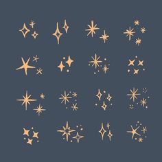 gold stars on a blue background