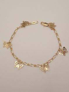 Butterfly Gold Bracelet, Anklets Cheap, Jewelry Anklets, Solid Gold Bangle, Cute Anklets, Bracelet Butterfly, Eternity Bracelet, Tiny Butterfly, Butterfly Chain