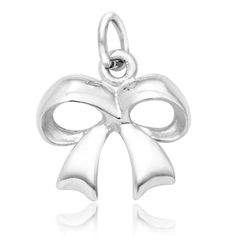 PRICES MAY VARY. Perfect for everyday wear, this Ribbon Bow pendant is beautiful and very stylish. It will be a great addition to your jewelry collection. Set in sterling silver. Stamped with the 925 trademark for authenticity. Elegant Engraved Charms For Gifts, Elegant White Gold Sterling Silver Charms, Elegant Sterling Silver Charms In White Gold, Elegant Silver Charms, Elegant Silver Engraved Charms, Elegant Silver Charms For Gift, Classic White Gold Charms For Gifts, Elegant Sterling Silver Charms For Gifts, Classic White Gold Sterling Silver Charms