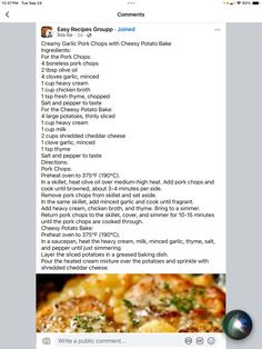 an image of a recipe on the app for cooking with foodie friends and family