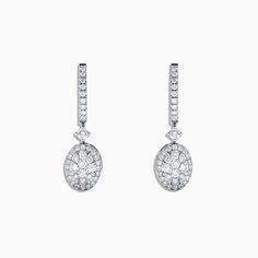 Effy Bouquet 14K White Gold and Diamond Drop Earrings, 0.85 TCW Effy Jewelry, Diamond Drop Earrings, Diamond Drops, Diamond Necklace, White Gold, Drop Earrings, Gold, White