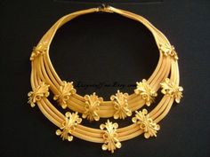 Marvelous William Delillo Wm De LILLO High End Jewelry 7 - Etsy Philippines Yves Laurent, High End Jewelry, Chain Collar, All That Glitters Is Gold, Chanel Necklace, Gold Rings Fashion, Swarovski Crystal Beads, Multi Strand Necklace, Collar Necklace