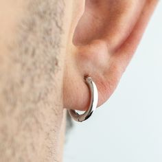 Men's Solid Gold Hoop Earring , 14K White Gold Small Huggie Earrings, Sleeper Earrings, Dainty Hoops 15mm,Anniversary Gift, Men Jewelry FREE EXPRESS INTERNATIONAL SHIPPING! SHIPPING NEXT DAY! PRODUCT DETAILS * 14K REAL GOLD ( it has a 14K or 585 stamp on item.) All of my items are 14k real gold. I don't use any gold filled or gold plated materials.  * Gold Color Options; Yellow Gold, White Gold, Rose Gold * All of my items are brand new and shipped with a gift box.  * The package includes a gold Classic White Gold Pierced Huggie Earrings, White Gold Huggie Earrings With Shiny Finish As Gift, White Gold Polished Huggie Earrings As Gift, Gold Hoop Earring, Mens Earrings Hoop, Sleeper Earrings, Fine Gold Jewelry, Mens Gold Jewelry, Funky Jewelry