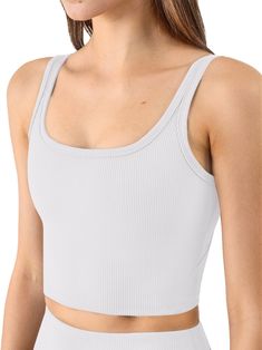 PRICES MAY VARY. 【BREATHABLE & COMFORTABLE FABRIC】: If you want a sports bra, please choose your normal size. If you want a casual top wear, please size up. 69% Nylon and 31% Spandex. Lightweight material featuring good elasticity and durability. Workout crop tank tops for women has low to medium support, and the widened shoulder straps make the tank top crop top firmer. The outstanding weaving process giving this tech-fabric the quality of anti-wrinkle, anti-roll up & shrink, no pilling. 【FULL Crop Top Tank Tops, Tops For Women Long, Bra Workout, Athletic Crop Top, Girls Crop Tops, Yoga Sports Bra, Workout Crop Top, Seamless Sports Bra, Tank Top Bras