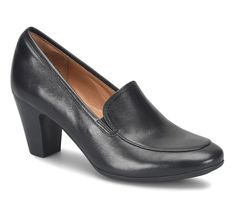 Ideal for office days, interviews, and events, these leather loafer pumps showcase a beautifully crafted seamed design and a textured multi-surface-friendly sole. From Sofft. Loafer Pumps, Leather Loafers, Fashion Shoes, Leather Upper, Oxford, Loafers, Slip On, Pumps, Heels