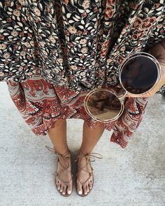 Mixed Prints, Bohemian Vibes, Beaded Beads, Mode Boho, Style Chic, A Dress