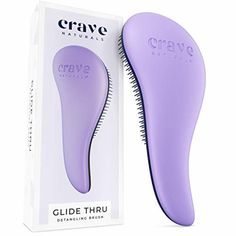 Original Glide Thru Brush - Ever since the Glide Thru Detangling Brush launched, other companies have tried to copy it! But only the Glide Thru Detangling Brush has firm, quality bristles that will not lose their shape! The Best at Removing Knots and Tangles – Ordinary bristle brushes work against the hair, basically ripping through and pulling out the knotted hair instead of gently separating it! But the unique cone shaped plastic bristles work to separate the hair sideways instead of down, gently unraveling even the toughest tangles. Child Friendly – No more fits when its time to get ready to go out! The Glide Thru brush doesnt dig into the scalp or rip out hair like other brushes. It takes out tangles without yanking or hurting and can easily be held in your palm. One customer review st Detangler Brush, Increase Hair Growth, Detangling Hair Brush, Detangling Brush, Hair Brushes, Styling Brush, Coily Hair, Hair Shine, Hair Detangler