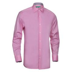 When you want to dress dapper fine for a special date or meeting, if you're looking to express personality, you know what will make you stand out of the crowd. This exclusive solid fancy dress shirts with its contrasting printed collar, cuff liner and modern style  will do the job when there is a need to dress to kill! Pink Semi-formal Dress Shirt For Spring, Pink Slim Fit Shirt For Formal Occasions, Formal Pink Button-up Dress Shirt, Elegant Pink Slim Fit Dress Shirt, Pink Long Sleeve Formal Shirt, Pink Slim Fit Dress Shirt For Semi-formal Occasions, Fitted Pink Shirt For Business Casual, Pink Fitted Formal Shirt, Pink Slim Fit Business Shirt