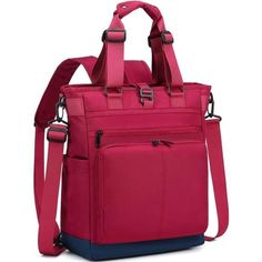 - Polyester - Imported - Zipper Closure - Dimensions: 15.7 X 5.5 X 12.6 Inches; Weight: 2.1 Lbs; Fits Up To 15.6 Inches Laptop. Large Capacity For Keeping 2-3 Days Summer Clothes. The Perfect Travel Business Backpack, Integrated Trolley Sleeve Slides Over Rolling Luggage Handle Making Airport Travel A Breeze. - 6 Outside Pockets, Convenient To Organize Your Items You Want To Carry. 1 X Large Front Zipper Pocket, 1 X Large Front Zipper Pocket With 1 X Inner Mesh Slide Pocket, 1 X Large Back Butto Red Multifunctional Bag For Everyday Use, Multifunctional Red Bags For Everyday Use, Multifunctional Red Bag For Everyday Use, Red Rectangular Travel Backpack, Rectangular Red Travel Backpack, Multifunctional Red Rectangular Bag, Multifunctional Red Bag With Zipper Closure, Red Laptop Satchel Bag, Versatile Red School Bags