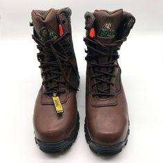 Rocky Sport Utility Max Steel Toe Work & Safety Boots Men's Size 9.5 Ee Condition: New With Box. Box Has Minor Cosmetic Damage Size: Us 9.5 Ee Color: Brown Fq0006486 Heel Height: 2 Inches Sport Utility Outsole Waterproof Stell Toe Imported Brown Slip-resistant Lace-up Work Boots, Steel Toe Work Boots For Outdoor Activities, Protective Toe Work Boots For Outdoor Activities, Steel Toe Work Boots For Hiking, Outdoor Boots With Protective Metal Feet And Plain Toe, Reinforced Toe Work Boots For Outdoor Activities, Leather Waterproof Boots With Plain Toe, Slip-resistant Work Boots For Outdoor Activities, Outdoor Leather Work Boots With Protective Metal Feet