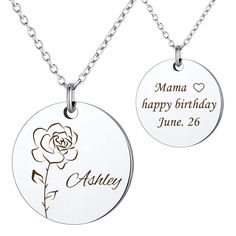 PRICES MAY VARY. Birth Month Flower Name Necklace - 12 blooming flowers represent the 12 months of a year. Choose your birth month flower or your favorite flower with our 24 flower selections. It's a love connection amount family, friends and lovers. Surprise your loved one with this special and elegant personalized jewelry gift. Each necklace is proudly designed and handmade in the US. 12 Birth Month Flowers & 12 Common Flowers - Choose the flower of the birth month or just the one your like. 1 Personalized Necklaces For Valentine's Day, Rose Gold Necklace For Birthday And Mother's Day, Personalized Silver Necklaces For Special Day, Rose Gold Flower Jewelry For Birthdays, Rose Gold Flower Jewelry For Birthday, Rose Gold Birth Flower Necklace For Birthday, Rose Gold Necklace For Birthday And Valentine's Day, Flower Shaped Necklace For Valentine's Day Birthday, Engraved Flower Necklace As A Gift