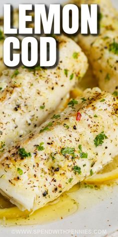 the lemon code is an easy way to cook fish in oil and season with parsley