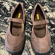 Nwot Never Worn . Nice & Stylish With Cushion Insoles For Comfort Brown Leather Shoes, Shoes Color, Flat Shoes Women, Mary Janes, Leather Shoes, Loafer Flats, Brown Leather, Loafers, Women Shoes