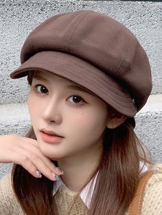 Dome Keep Warm Solid Color Sun-shade Beret Hat Casual Visor Beret For Spring, Spring Casual Visor Beret, Spring Flat Cap Hat, Casual Spring Visor Beret, Solid Spring Flat Cap, Spring Casual Beret, One Size, Casual Spring Beret, One Size Fits Most, Spring Casual Flat Cap Beret, Casual Spring Beret One Size Fits Most